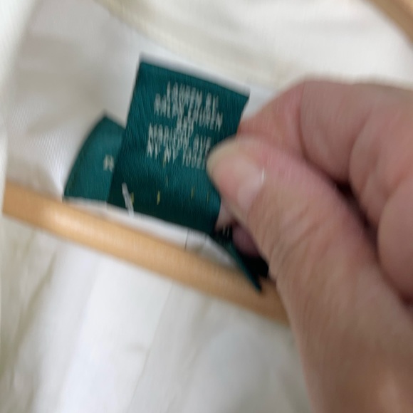 Lauren Ralph Lauren women's ivory cotton twill cropped jacket. Size M Petite - Picture 7 of 12